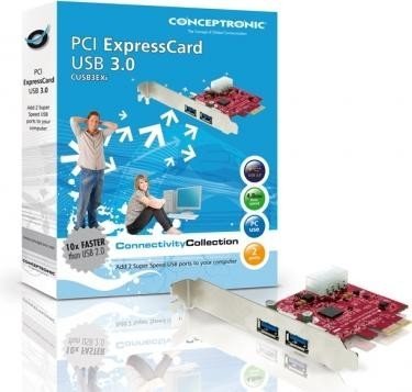 Conceptronic CUSB3EXI, 2x USB-A 3.0, PCIe 2.0 x1