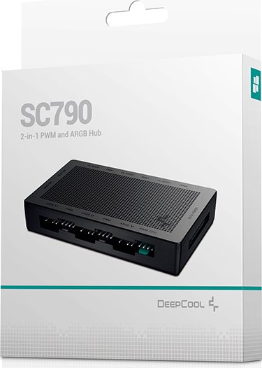 DeepCool SC790 PWM & Hub RGB, répartiteur de lumière et de ventilateur 6 vitesses (R-SC790-BKNSNN-G)