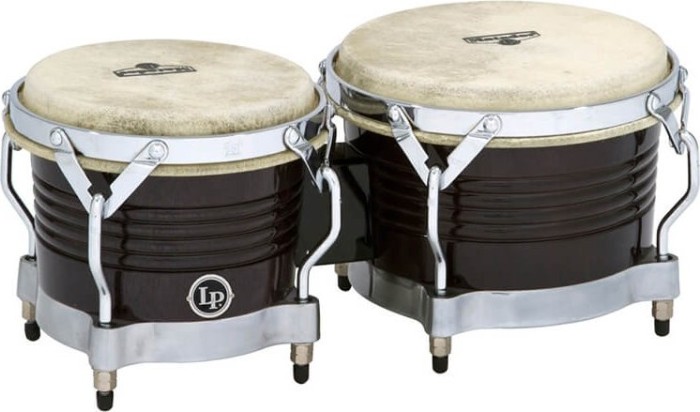 Bongos en bois LP Matador noir/chrome (M201-BKWC)