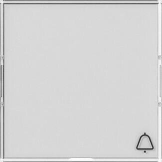 Bascule Gira avec grand champ d'inscription et symbole sonnette, couleur neutre (3679 00)