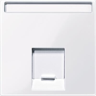 Merten System M Plaque centrale pour connecteur Actassi 1x, blanc actif brillant (MEG4573-0325)