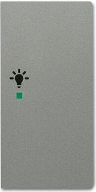 Busch-Jaeger Bascule 2 plis avec symbole "Lumière", gris métallisé (6231-22-803)