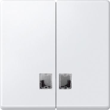 Merten System M double bascule thermoplastique mat noble, blanc polaire (437519)