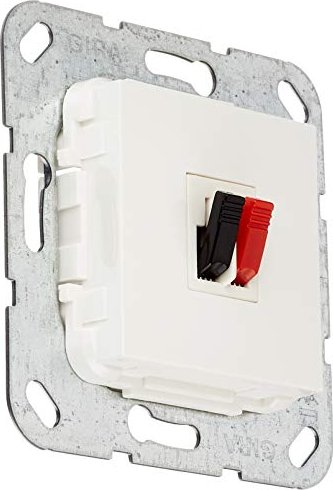 Insert Gira connecteur haut-parleur 1x, blanc pur brillant (5692 03)