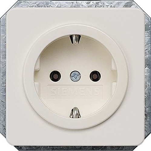 Siemens DELTA line Plaque de recouvrement de prise Schuko, argent (5UB1467)