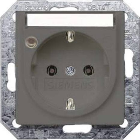 Siemens DELTA i-system Prise Schuko Indicateur de fonctionnement, carbone métallique (5UB1925)