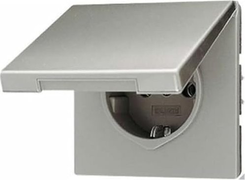 Prise de courant Jung série LS version métal 16A 250V, aluminium (AL 1520 KIKL)