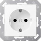 Prise Jung SCHUKO, blanc neige mat (A 1520 BF WWM)