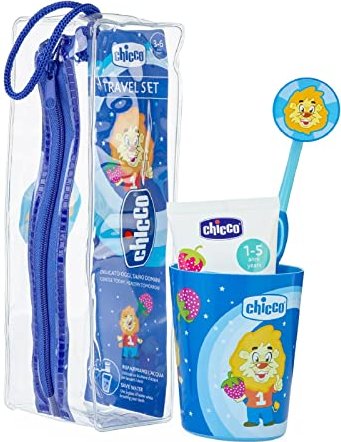 Ensemble de brosses à dents enfant Chicco bleu