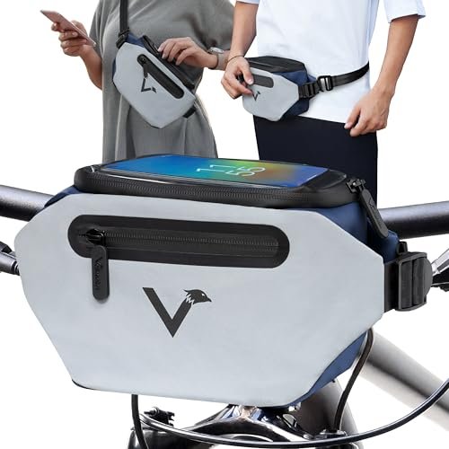 Sacoche de guidon Valkental 3 en 1 City Bag bleu