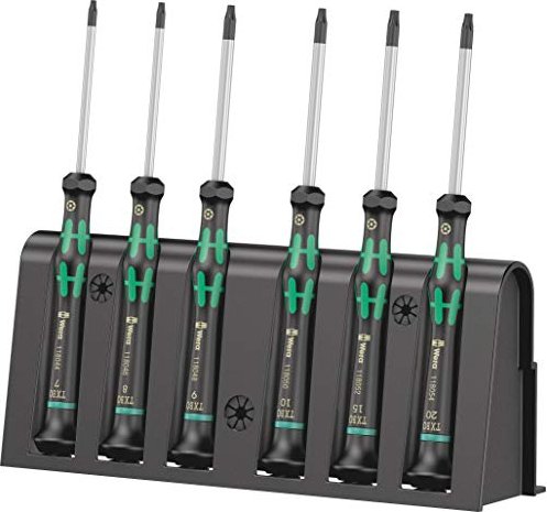 Wera Kraftform Micro 2067/6 Électronicien Torx BO Jeu de tournevis, 6 pièces (05118154001)