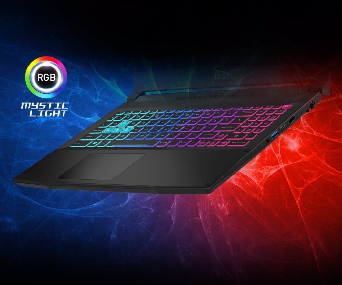 MSI Katana 15 B12VGK-091, Core Noir, Core i7-12650H, 16 Go RAM, SSD 512 Go, GeForce RTX 4070, DE (001585-091)