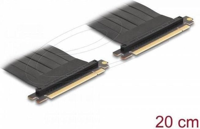 Carte DeLOCK Riser, droite, PCIe 3.0, 200 mm (81500)