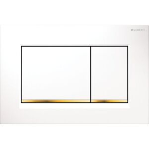 Geberit Sigma30 Plaque de commande pour rinçage 2 quantités blanc/doré/blanc (115.883.KK.1)
