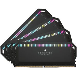 Kit DIMM Corsair Dominator Platinum RGB noir 64 Go, DDR5-6400, CL32-40-40-84 (CMT64GX5M4B6400C32)
