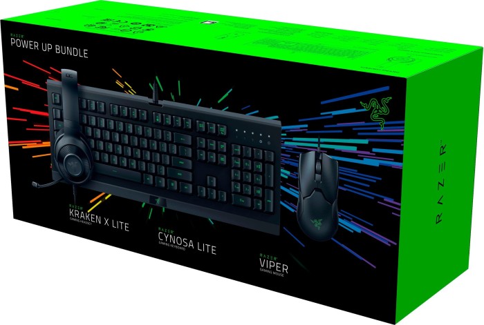 Ensemble de jeu Razer Power Up Bundle, clavier Cynosa Lite, souris Viper, casque Kraken X Lite, USB, DE (RZ85-02740400-B3G1)