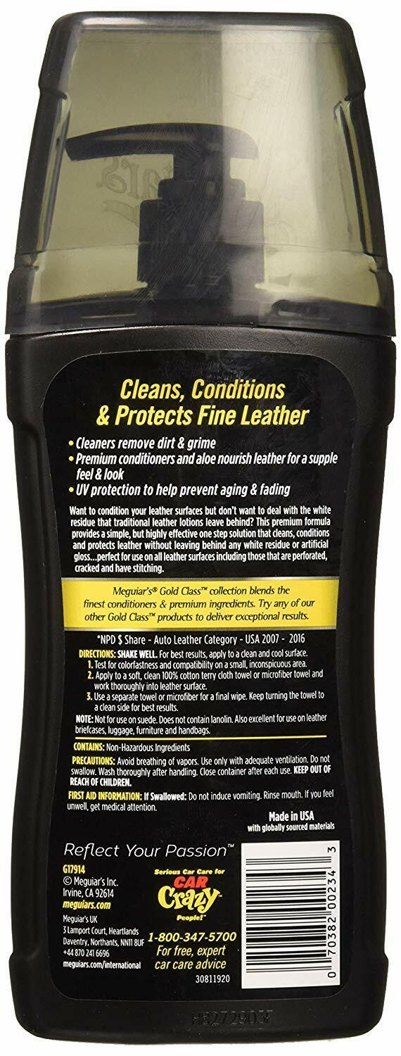 Nettoyant/conditionneur pour cuir riche Meguiar's Gold Class 400 ml (G17914)