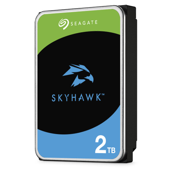 Seagate SkyHawk + Rescue 2 To, 24/7, 512 e / 3,5" / SATA 6 Go/s (ST2000VX017)