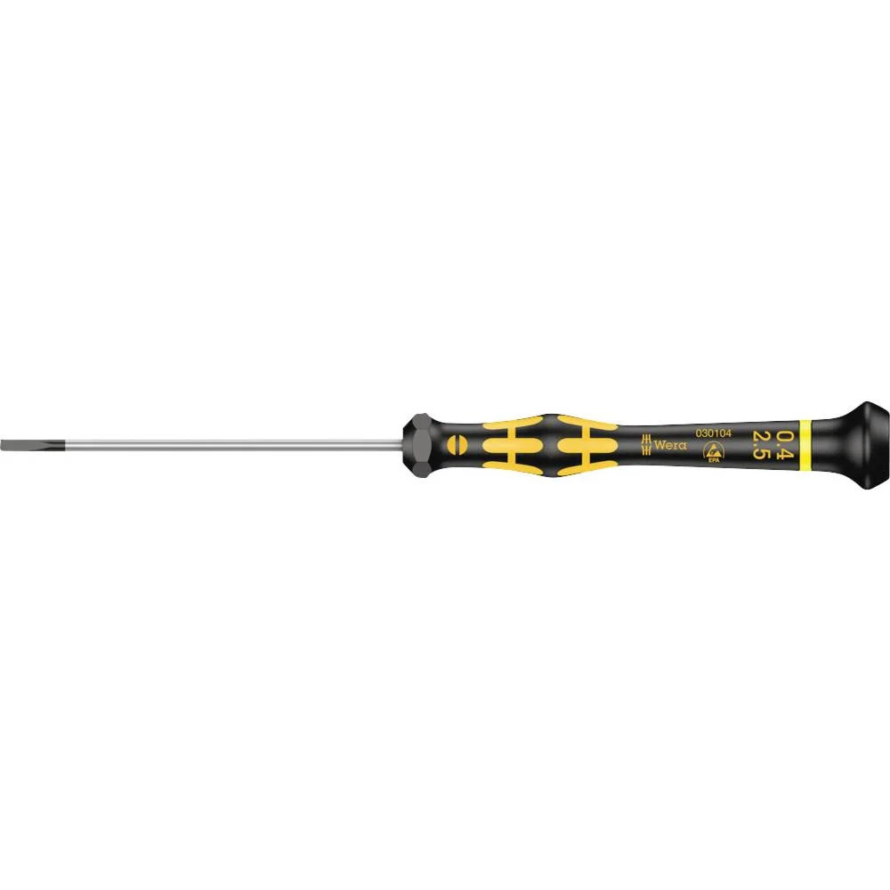 Wera Kraftform Micro ESD 1578 A Tournevis électronique à fente 2,5 x 80 mm (05030104001)