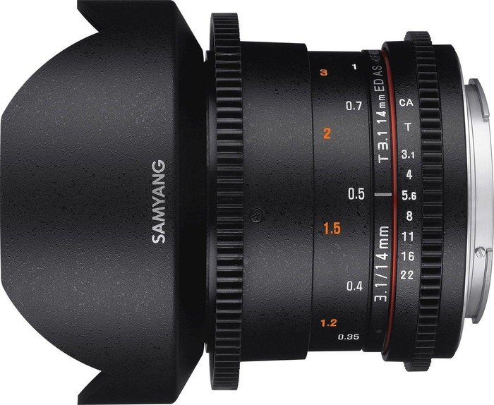 Reflex numérique Samyang 14 mm T3.1 AS IF UMC II pour Four-Thirds