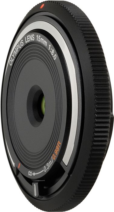 Objectif Olympus M.Zuiko numérique 15 mm 8,0 Body Cap noir (V325010BE000)