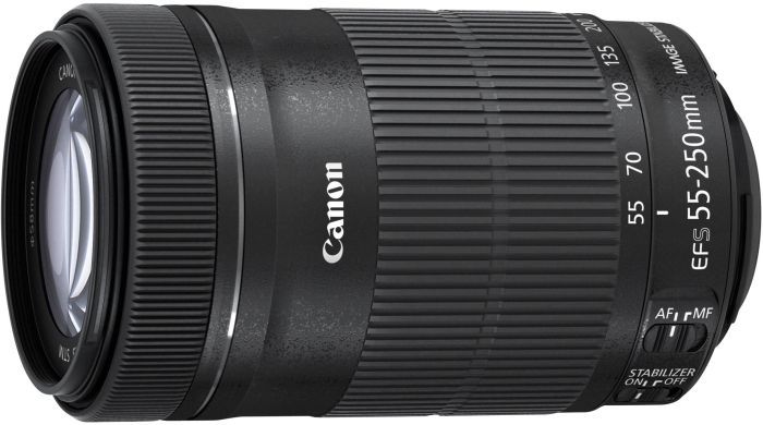 Canon EF-S 55-250mm 4.0-5.6 IS STM avec ET-63 et kit LC (8546B013)
