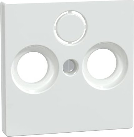 Merten System M Plaque centrale pour prise antenne, blanc actif brillant (296725)