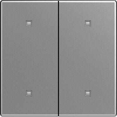 Busch-Jaeger Impuls Disque central avec poignée tournante avec impression, argent alu (1740 DR-783)
