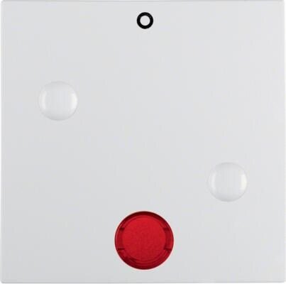Berker S.1/B.3/B.7 Bascule avec impression "0" vissable lentille rouge, blanc polaire mat (15771909)