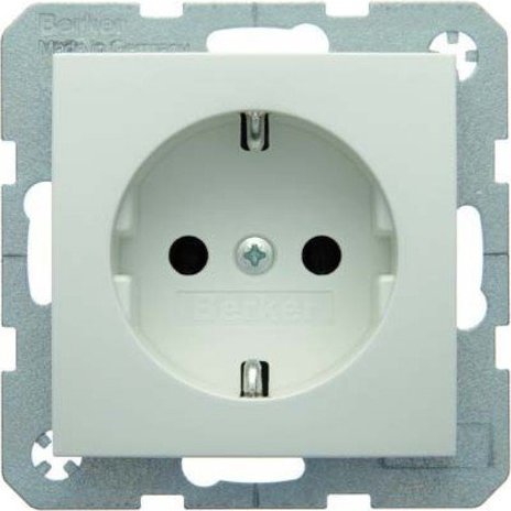 Prise Berker S.1/B.3/B.7 SCHUKO, blanc polaire brillant (41438989)