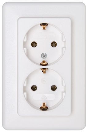 Kopp Europa 2 prises, appareil complet, blanc arctique (912613066)