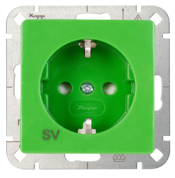 Prise Kopp HK05 avec impression SV, verte (920608008)