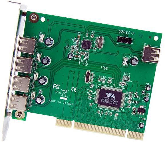 Carte USB PCI StarTech, 7x USB-A 2.0, PCI