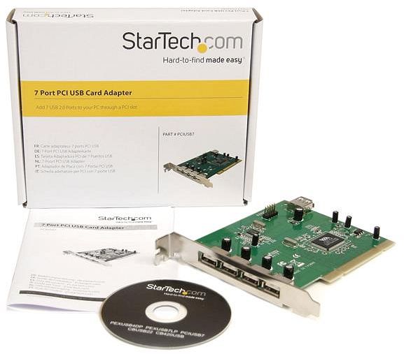 Carte USB PCI StarTech, 7x USB-A 2.0, PCI