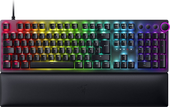 Razer Huntsman V2 noir, LED RGB, Razer Linear Optical Gen-2 RED, USB, FR (RZ03-03932200-R3F1)