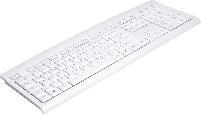 Cherry Active Key Clavier PC Lavable, Blanc, USB, CH (AK-8000-UV-W/CH)