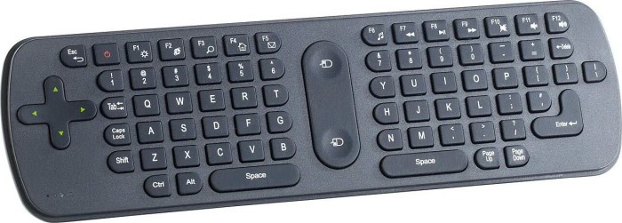 GeneralKeys Souris 3en1 Radio Air avec Clavier Multimédia et Télécommande Noir, USB, DE (PX4867)