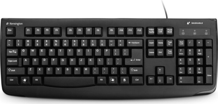 Clavier lavable Kensington Pro Fit, USB, EN (K64407WW)