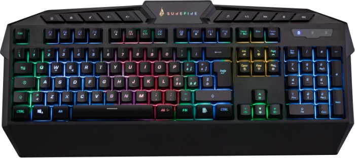 Clavier de jeu Verbatim SureFire KingPin RGB noir, LED RGB, USB, IT (48832)