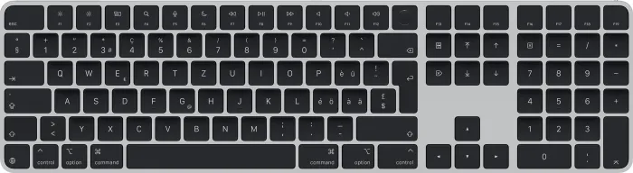 Apple Magic Keyboard avec Touch ID et pavé numérique pour Mac avec puce Apple (USB-C), noir/argent, USB/Bluetooth, CH (MXK83SM/A)