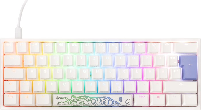 Ducky One 2 Pro Mini, PBT, blanc, LED RGB, MX RGB BLACK, USB, FR (DKON2061ST-ADEPDWWT2)