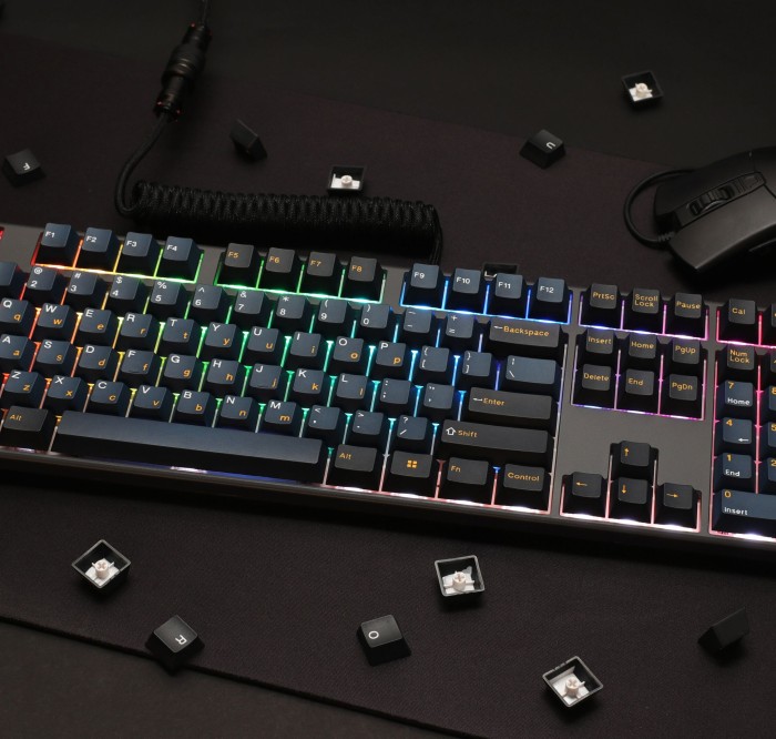 Ducky One 3 Pro, Nazca Line, MX2A SPEED RGB Argent, USB, US (DKON2308ST-CPUSPTCHNAZ001)