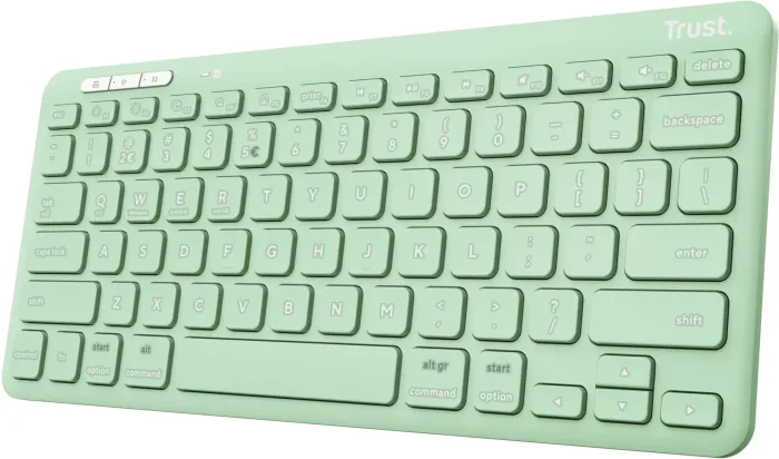 Clavier sans fil Trust Lyra Compact, vert, USB/Bluetooth, États-Unis (25096)