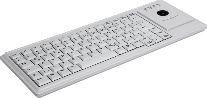 Cherry Active Key Clavier Compact avec Trackball, Blanc, PS/2, US (AK-4400-TP-W/US)