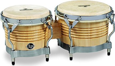 Bongos en bois naturel/chrome LP Matador (M201-AWC)