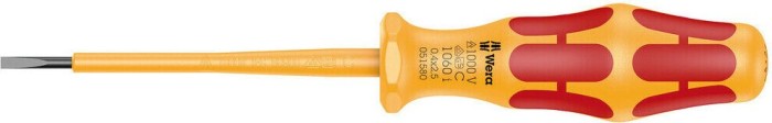 Wera Kraftform Plus série 1000 VDE 1060 i Tournevis à fente 2,5 x 80 mm (05051580001)