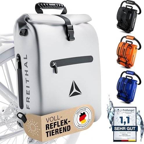 Sacoche de vélo Freithal 3 en 1 entièrement réfléchissante
